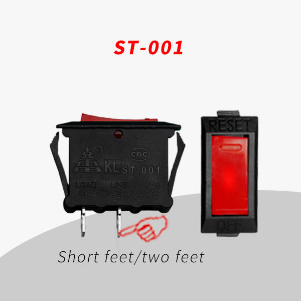 ST-001 short two feet without light American standard boat rocker power switch thermal protection for socket converter (color can be customized)