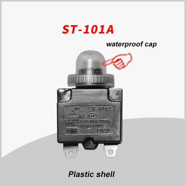 ST-101A Waterproof series manual reset current overload protector for mobile socket strip converter