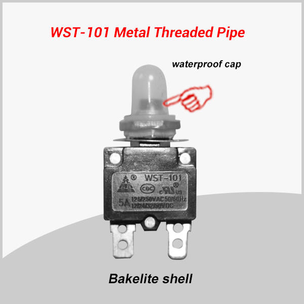 WST-101 Metal Threaded Pipe Overload Current Thermal Protector for American and Australian Power Plug Socket Converter Small Motor